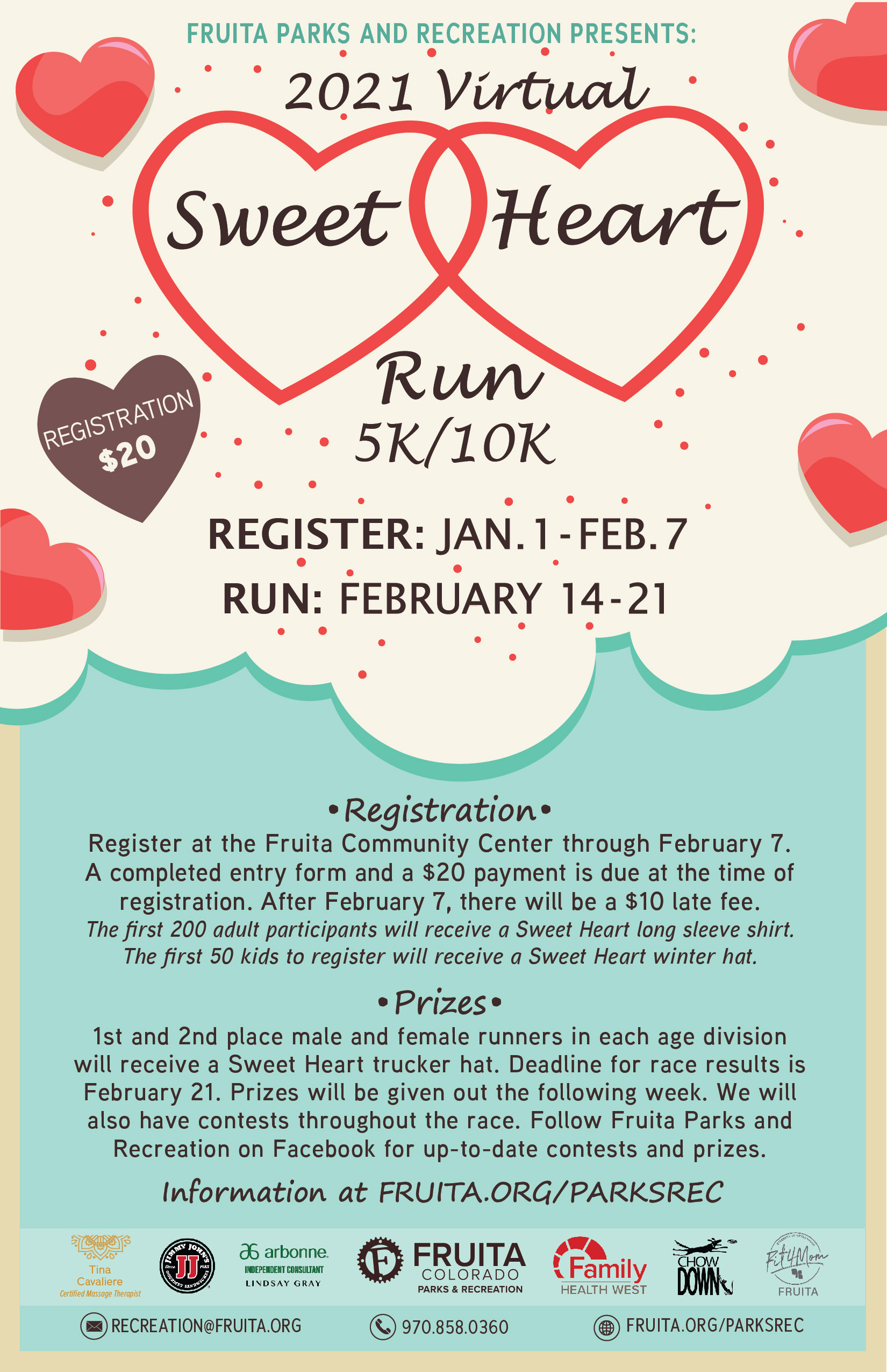 Sweet Heart 5k/10k Run in Fruita, CO Details, Registration, and